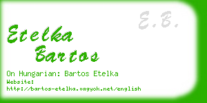 etelka bartos business card